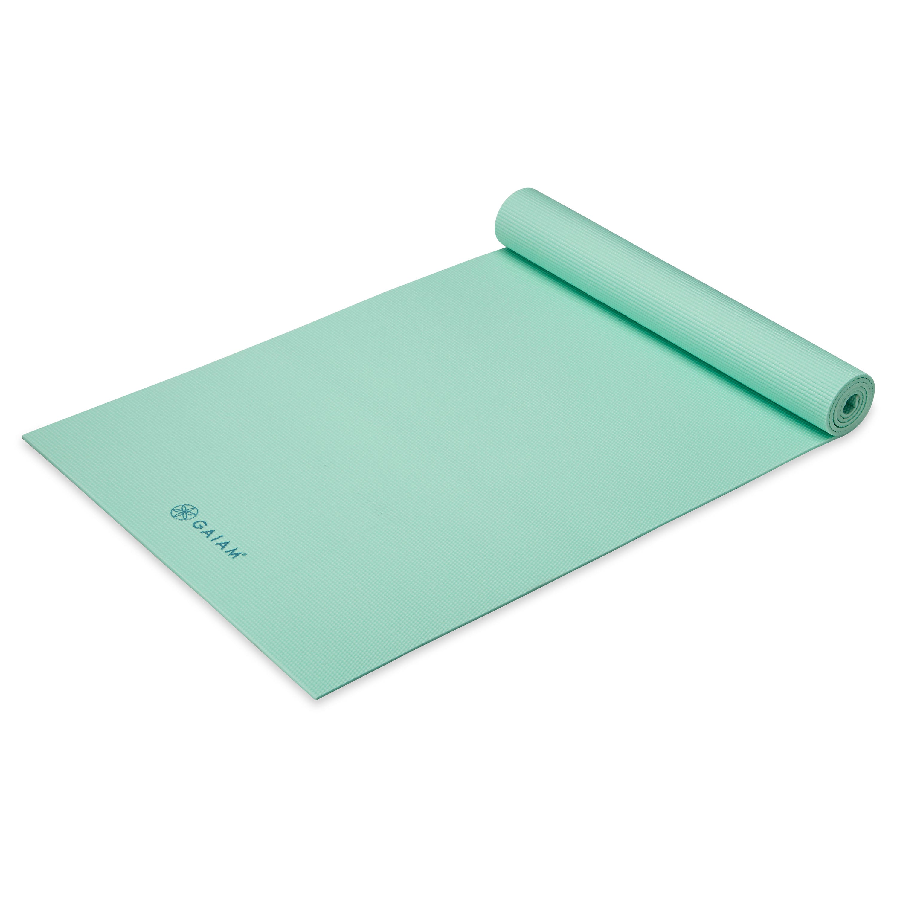 Half rolled Mint color in Classic Solid Color Yoga Mat (5mm)